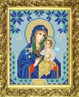 Рисунок на ткани «Конёк» 9117 Богородица Неувядаемый цвет, 15х18