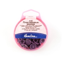 443.PURPLE Кнопки пластиковые, 12,4 мм, цвет пурпурный