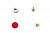 Кнопка 12,5мм Альфа сталь цв. 148 красный (уп. 10 шт)