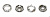 Кнопка рубашечная (кольцо) нерж. 7,8мм Никель (уп.10шт)
