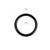 Кольцо для белья пластик d10мм, цв.черный