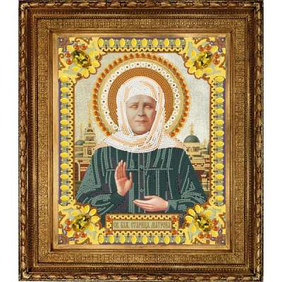 Рисунок на ткани «Конёк» 7105 Св. Матрона, 20х25 см